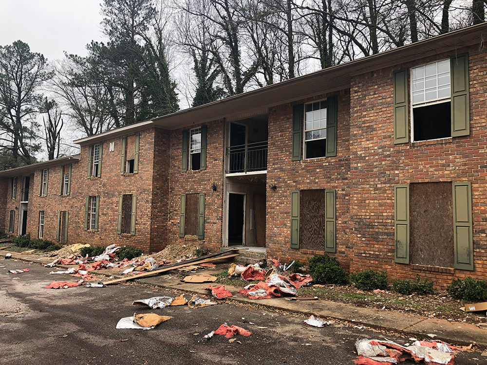 Springdale Apartments Pre-Renovation Exterior